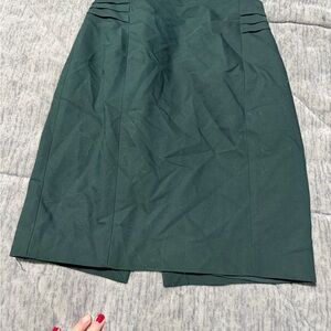 Express Dark Green Pencil Skirt